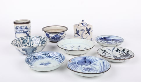 A Group of Chinese Blue and White Porcelain