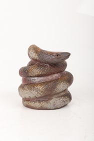 A Japanese Bizen Pottery Snake