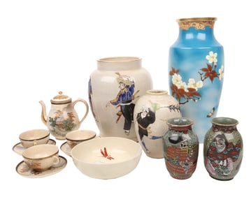 A Group of Japanese Pottery, Satsuma