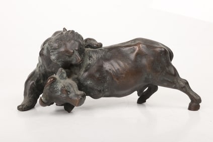 A Japanese Bronze Figural Group