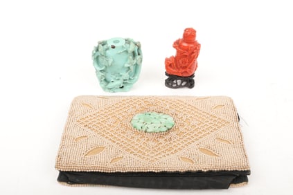 Two Chinese Snuff Bottles, One Coral