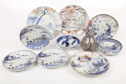A Group of Japanese Porcelain Including Imari