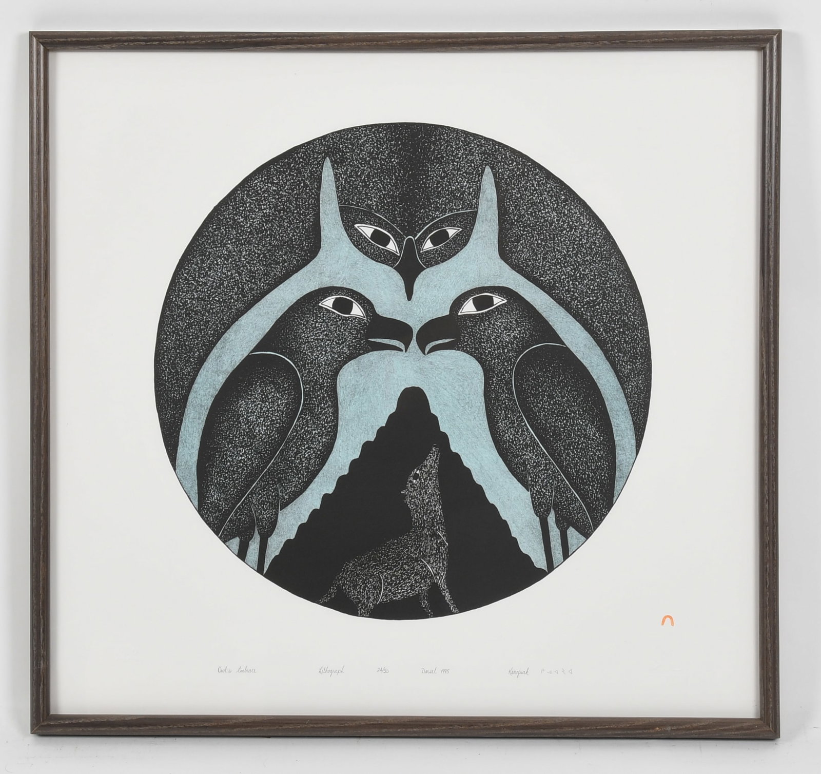 Kenojuak Ashevak (1927 - 2013) Owl's Embrace (1 of 5)