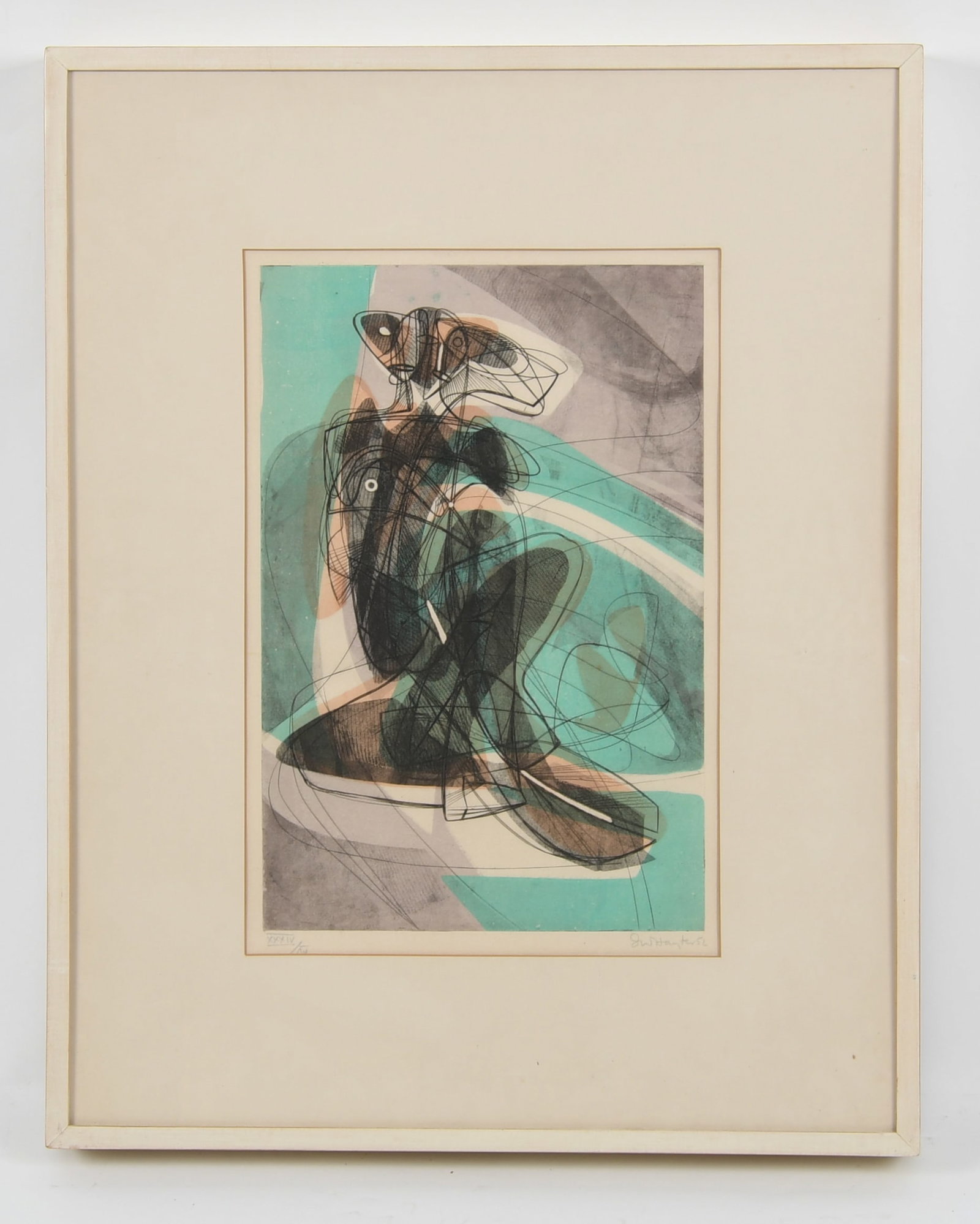 Stanley William Hayter, (British, 1901-1988) Le Couple: Stanley William Hayter, (British, 1901-1988) Le Couple Pencil signed and numbered as pictured. Dimensions: sight is 18 1/2in x 12 1/4in, the frame 29in x 23in. Provenanc