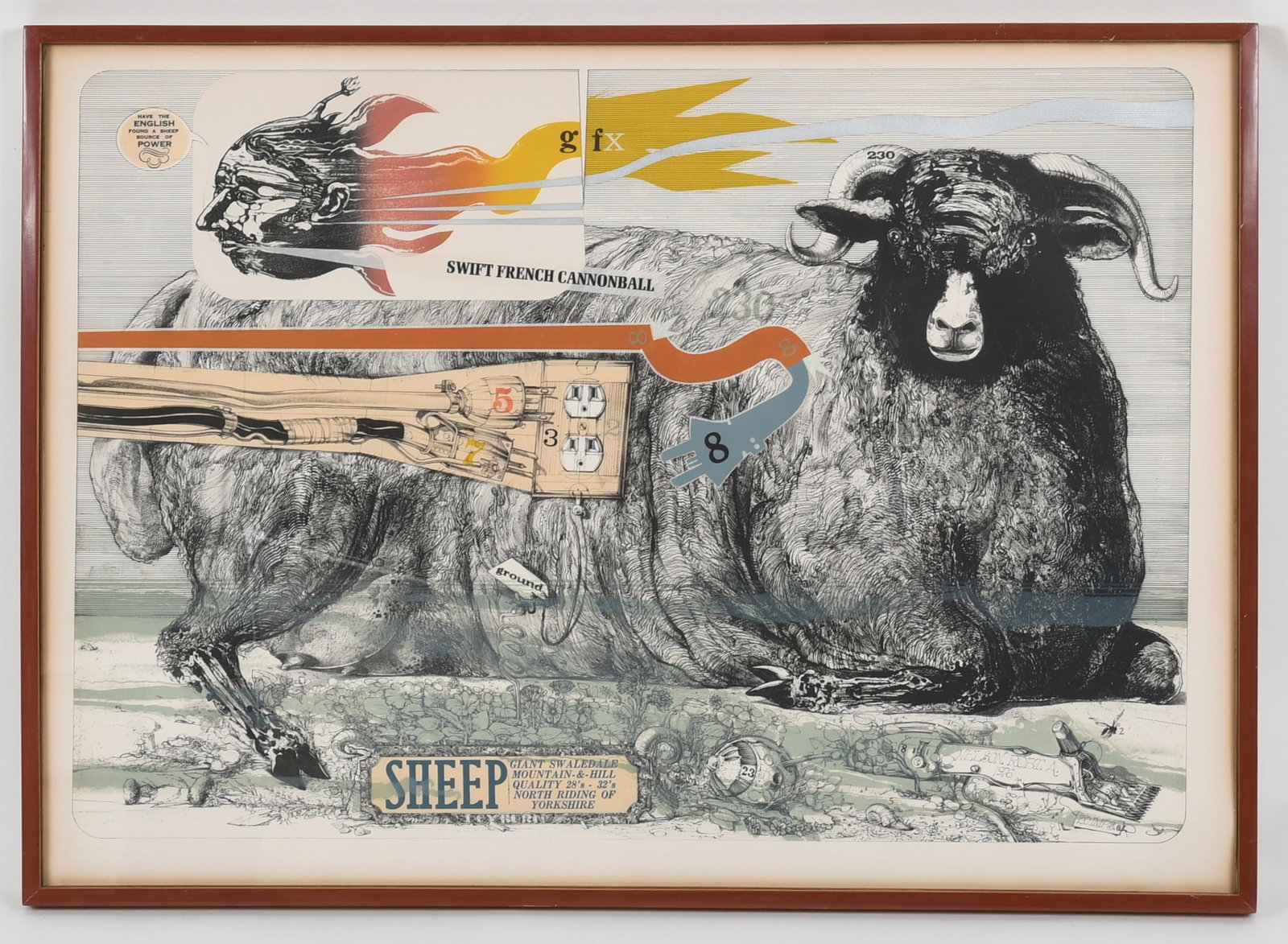 Robert A. Nelson lithograph with Collage (1 of 7)