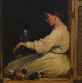 Louis Charles Verwee (1832 - 1882) Oil on Board