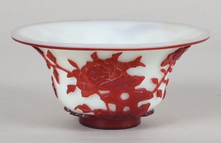 A Chinese Peking Glass Bowl, Qing Dynasty
