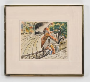 Paul Kron (1869 - 1936) Watercolor