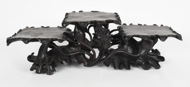 A Group of Chinese Wooden Stands