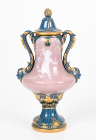 A Porcelain Pate Sur Pate Covered Urn