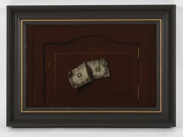 Gerald Gatski (20th century) Trompe L'oeil Oil on Board
