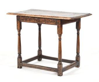 English Oak Low Tavern Table, Early 18th Century