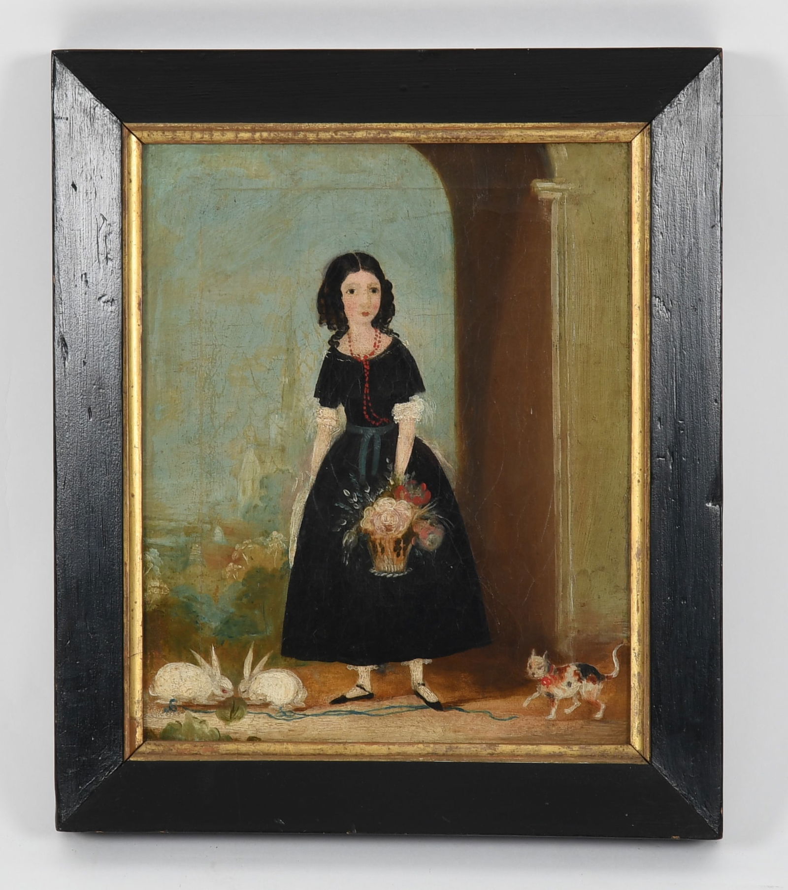 English Folk Art, 19th c. Oil on Canvas (1 of 6)