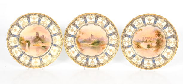 A Set of Three Royal Doulton Cabinet Plates