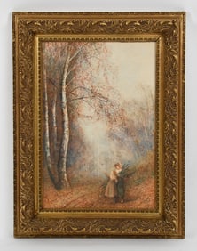 Fred M. Hines (20th century) Watercolor