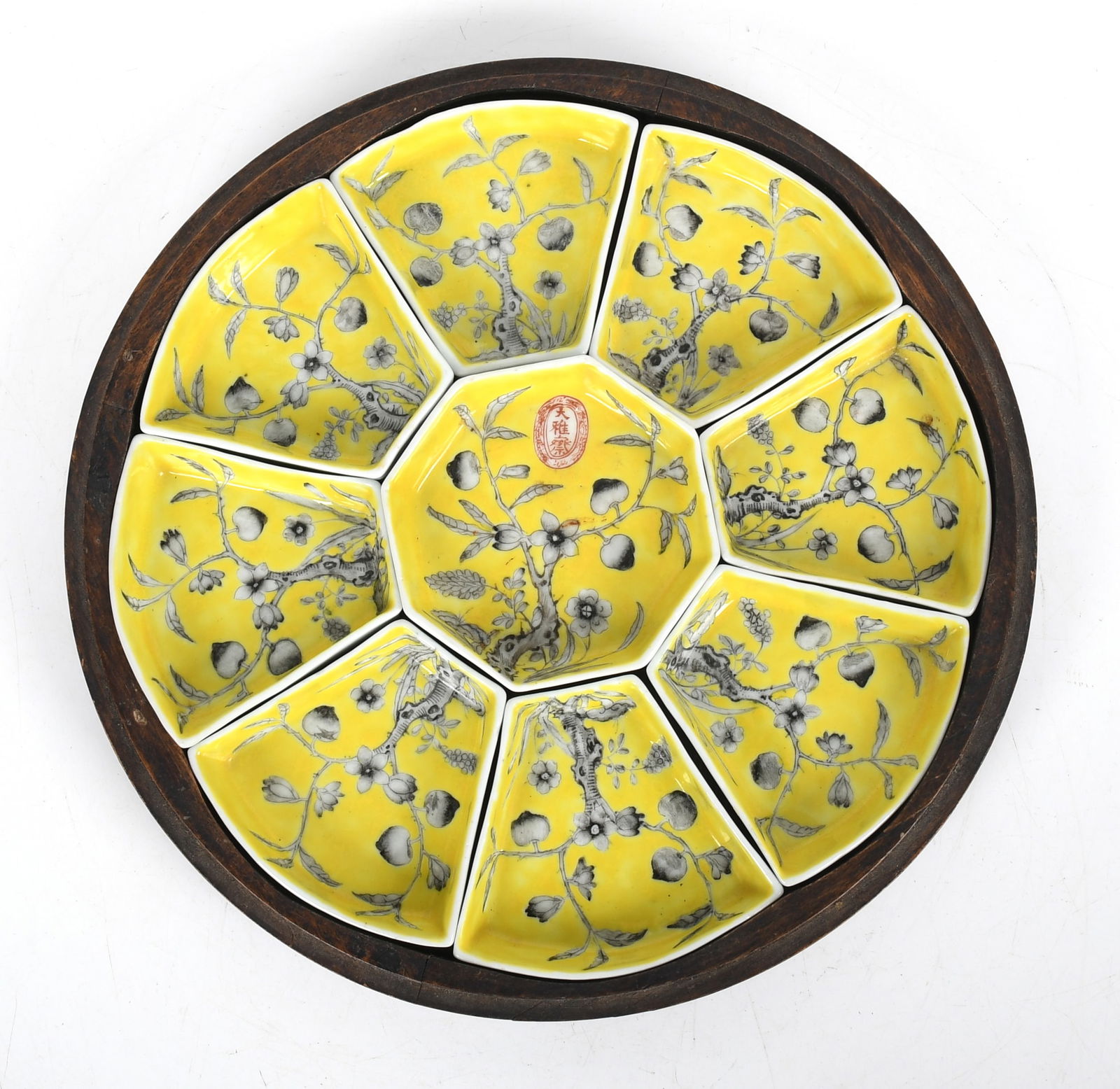 A Chinese Republic Period Porcelain Sweet Meat Set (1 of 10)