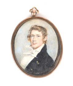American Portrait Miniature of William Heysham Sayre I (New Jersey, 1794-1872)