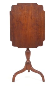 Federal Cherry Tilt-Top Tea Table, Early 19th Century, Stamped J. Collom