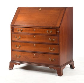 Mid-Atlantic Federal Cherry Slant Front Desk, Late 18th Century
