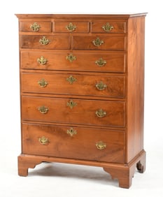 Pennsylvania Chippendale Walnut Tall Chest, Fourth Quarter 18th Century