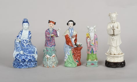 A Group of Chinese Porcelain Figures