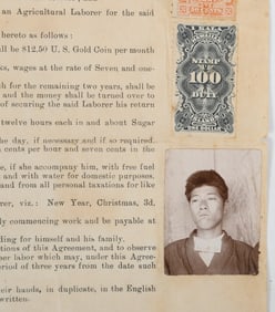 A 19th c. Indentured Japanese Sugar Worker in Hawaii Agreement