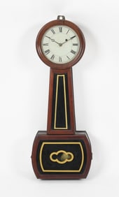 Federal Style Mahogany Banjo Clock, 19th Century, Possibly George Hatch