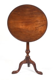 Philadelphia Queen Anne Mahogany Tilt-Top Candlestand