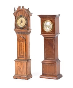Two Inlaid Pocket Watch Hutches, Late 19th / Early 20th??Cen