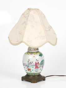 A Small Chinese Porcelain Lamp
