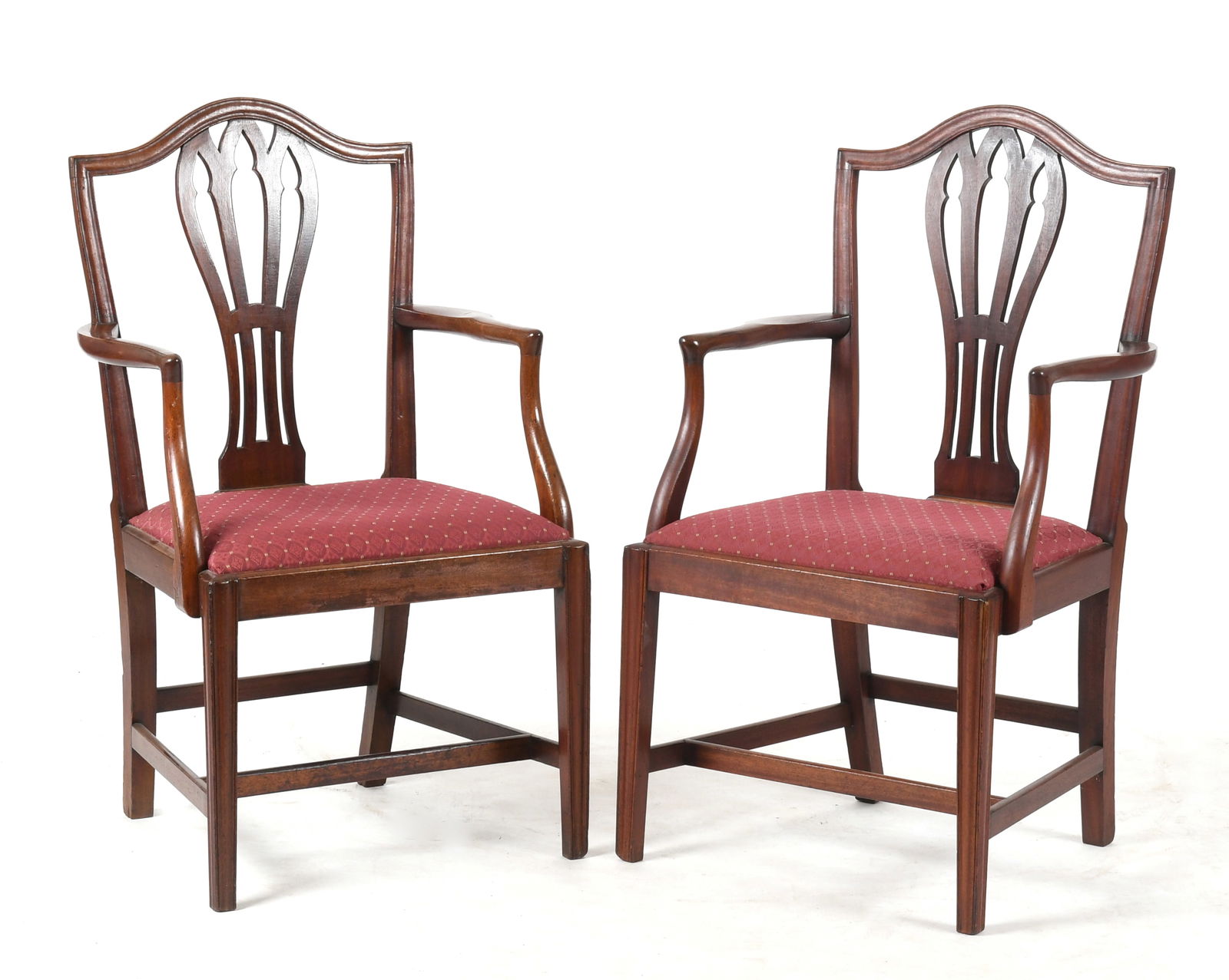 Pair of Mid-Atlantic Federal Mahogany Armchairs, Probably Maryland (1 of 10)