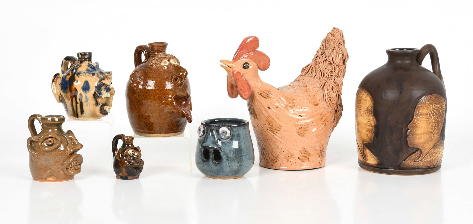 Seven Pieces of Southern Folk Pottery, Dated 1993-2004 (1 of 12)