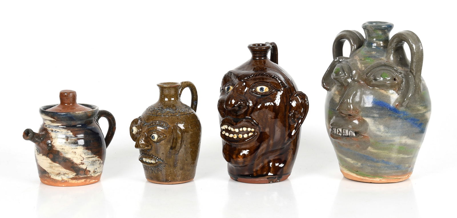 Four Pieces of Vale, North Carolina Glazed Stoneware Pottery (1 of 15)