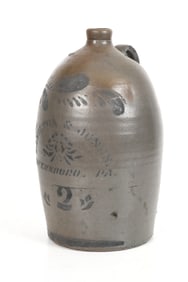 Hamilton & Jones, Greensboro, Pennsylvania Two Gal. Salt Glazed Stoneware Jug