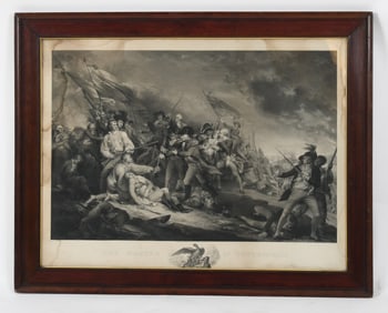 After John Trumbull, Engraving, Battle At Bunker's Hill