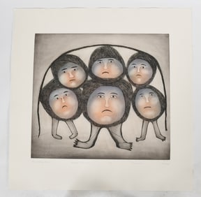 Ohotaq Mikkigak (1936-2014, Inuit) The Walking Heads