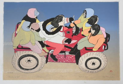 Tim Pitsiulak, Inuit (20th c./Modern) Family of Eight