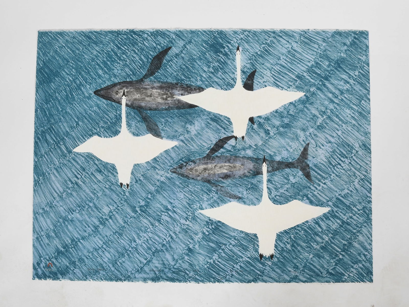 Annago (Arnaqu) Ashevak (Inuit) Lithograph (1 of 6)