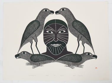 Kenojuak Ashevak (Inuit, 1927-2013) In the Company of Birds