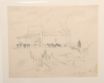 Harrison Cady (1877-1970), Pencil on Paper, Bridge Scene