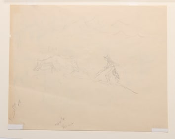 Harrison Cady (1877-1970), Pencil Sketch, A Man with Plow