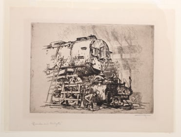 Otto Kuhler (1894-1977), Etching "Monster & Midgets"