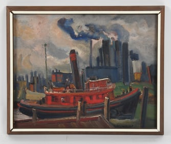 Abraham P. Hankins (1904 - 1963) Oil on Board