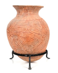 Thai Ban Chiang Two Color Pottery Amphora
