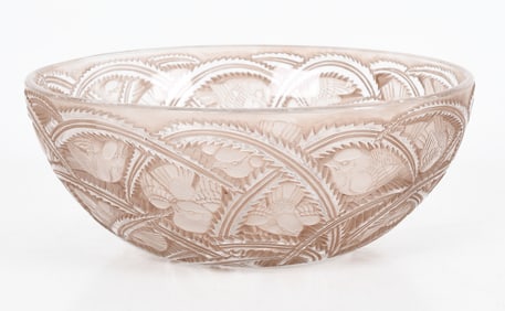 A Lalique Pinsons Pattern Glass Bowl