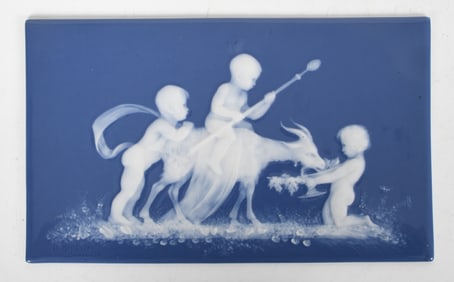 Limoges Pate-Sur-Pate Ceramic Plaque, Circa 1900