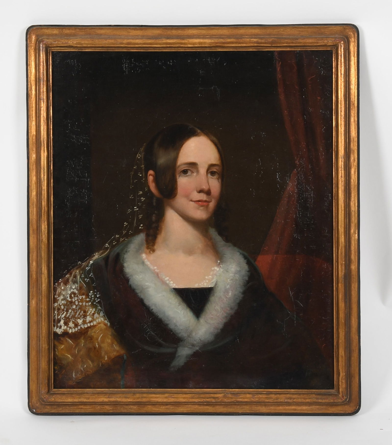 Att. to Thomas Sully (1783 - 1872) Oil on Canvas: Att. to Thomas Sully (1783 - 1872) Oil on Canvas A portrait of a young woman, unsigned. Dimensions: 30in x 25in, the frame 34in x 29in. Provenance: From a