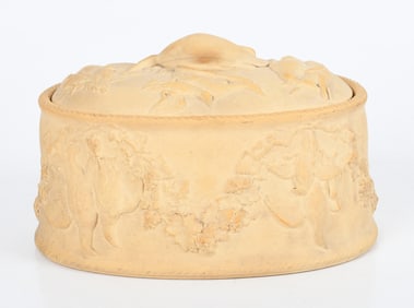 A 19th Century Caneware English Game Pie Dish