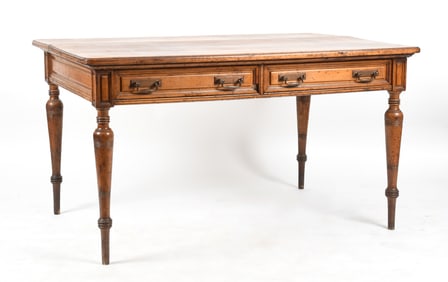 Neoclassical Style Maple Writing Table, Mid 19th Century