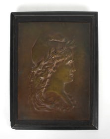 French Bronze Plaque of Marianne/Liberty